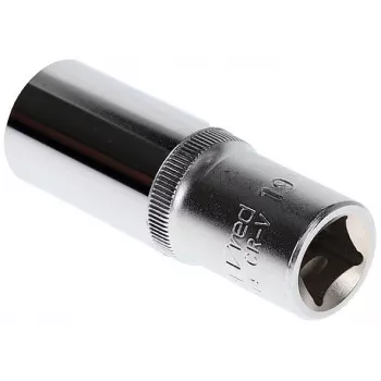 GEDORE red 1/2 ίντσες Υποδοχή 19 mm Εξαγωνικό μακρύ καρυδάκι, 77 mm μήκος, Χρώμιο-Βανάδιο R61001914