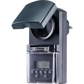 Sygonix SY-5044422 ψηφιακός χρονοδιακόπτης πρίζας, εβδομαδιαίο πρόγραμμα, 1800 W, IP44, λειτουργία αντίστροφης μέτρησης & τυχαίας, λευκό