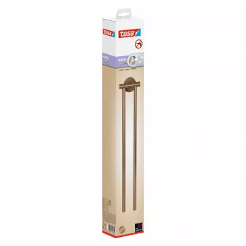 tesa MOON BRONZE Περιστρεφόμενη κρεμάστρα πετσετών 2 βάθρων, αυτοκόλλητη, μέταλλο, όψη μπρονζέ, αντοχή 6 kg 40602-00000-00
