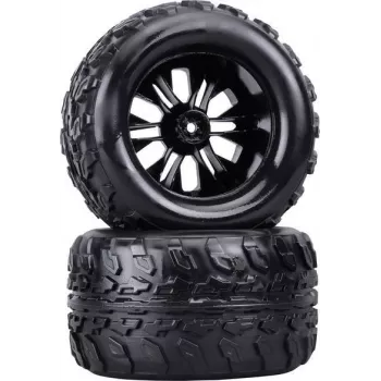 Reely τροχοί πλήρεις 1:10 Monstertruck μαύροι 2 τεμ. (RE-6747333)