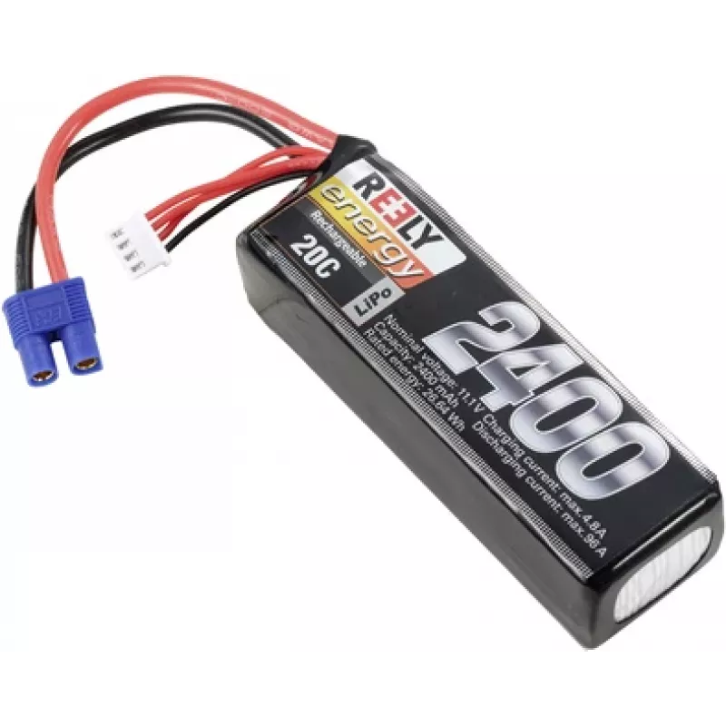 Reely μπαταρία LiPo 11,1V 2400mAh 3S 20C Softcase EC3 (RE-7853469)