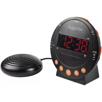 Sygonix SY-5266562 ηλεκτρονικό ξυπνητήρι μαύρο οθόνη φθορισμού