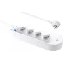 Sygonix SY-5228510 πολύπριζο 4 θέσεων με διακόπτη, λευκό, καλώδιο 1,5 m
