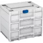TANOS Systainer³ Sortainer/3 M 337 αρθρωτός οργανωτής μικροαντικειμένων με 3 συρτάρια, ABS πλαστικό, ανοιχτό γκρι/ανθρακί, 396 x 330 x 296 mm 83000874