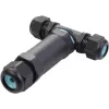 Sygonix SY-5516050 αδιάβροχος συνδετήρας καλωδίων με βιδωτούς ακροδέκτες, IP68, 3-πολικός, μαύρος