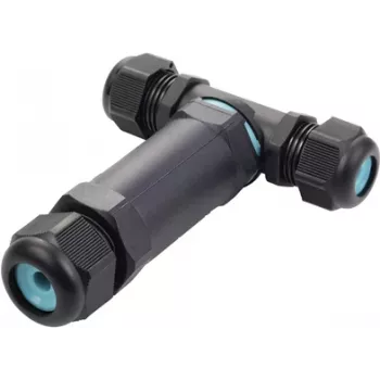 Sygonix SY-5516050 αδιάβροχος συνδετήρας καλωδίων με βιδωτούς ακροδέκτες, IP68, 3-πολικός, μαύρος