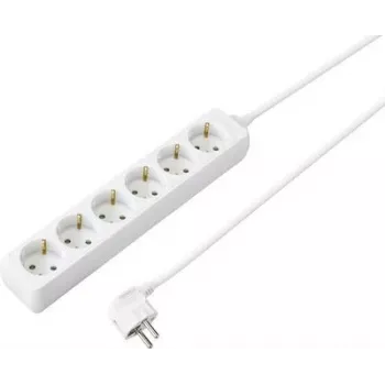 SYGONIX SY-4890994 πολύπριζο 3 θέσεων Schuko λευκό καλώδιο 1,5m χωρίς διακόπτη