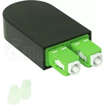 BLUELAN BlueOptics προσαρμογέας loopback οπτικής ίνας OM5 50/125µm πολυτροπικό SC/UPC duplex λιμεττοπράσινο κεραμικό ferrule -40°C έως +85°C (BOLBSCOM5)