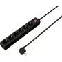 Sygonix SY-4891002 πολύπριζο Schuko με διακόπτη, μαύρο, 1 υποδοχή, καλώδιο 1,5 m