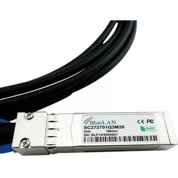 BlueLAN 25G SFP28 Direct Attach καλώδιο χαλκού, 5m, συμβατό με Fortinet (FN-CABLE-SFP28-5-BL)