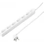 Sygonix SY-5775150 πολύπριζο 6 θέσεων με ευρωπαϊκό βύσμα, λευκό, καλώδιο 1,5m