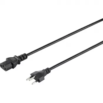 Sygonix SY-5042720 καλώδιο τροφοδοσίας IEC C13, CEE 7/7 γωνιακό βύσμα Schuko σε υποδοχή IEC C13, 2 m, μαύρο