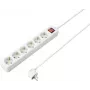 Sygonix SY-4891008 πολύπριζο με διακόπτη, 3 πρίζες, καλώδιο 1,5 m, λευκό
