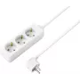 Sygonix SY-4890982 πολύπριζο 3 θέσεων με διακόπτη, καλώδιο 1,5 m, λευκό
