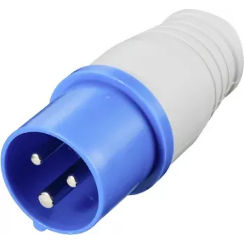 Sygonix SY-5806886 αρσενικό βύσμα CEE Caravan 16 A 3-πολικό 250 V AC IP44 μπλε