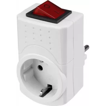 Sygonix SY-5045292 διακόπτης προσαρμογέα Schuko λευκό