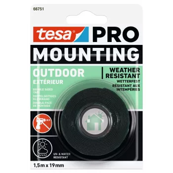 tesa Montage PRO Outdoor 66751-00000-00 διαφανής ταινία συναρμολόγησης 1,5 m x 19 mm