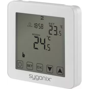 Sygonix Touch 2 επίτοιχος θερμοστάτης χώρου με εβδομαδιαίο πρόγραμμα, 1-70°C, λευκός SY-4961570