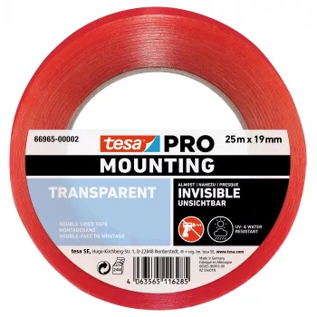tesa Montage PRO διαφανής ταινία συναρμολόγησης 25 m x 19 mm 66965-00002-00