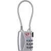 Sygonix SY-5044450 Κλειδαριά καλωδίου με 3ψήφιο συνδυασμό 33 mm Ασημί