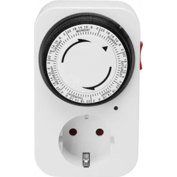 Sygonix SY-5045304 Αναλογικός εβδομαδιαίος χρονοδιακόπτης 3680 W IP20 Λευκό