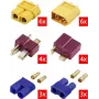Reely RE-6699867 Καλώδιο προσαρμογέα διαχωριστή Y XT60 σε T-Plug και EC3 επιχρυσωμένο