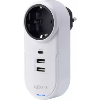 Sygonix SY-4512996 Αντάπτορας με USB, Λευκό