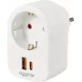 Sygonix SY-6713236 Αντάπτορας πρίζας με 2 θύρες USB, Type F, 3680 W, Λευκό