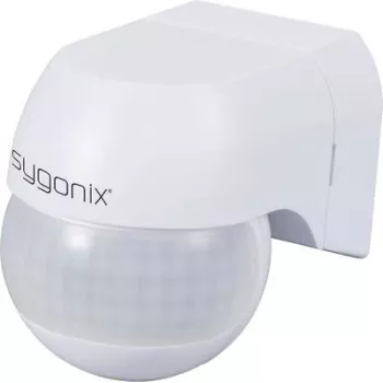 Sygonix SY-6733024 Επιτοίχιος εντοπιστής κίνησης PIR 360° 180° Ρελέ Λευκό