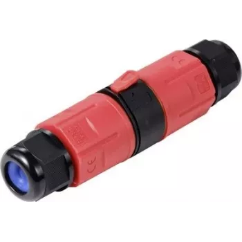 Sygonix SY-6748352 3-πολικός αδιάβροχος συνδετήρας καλωδίου με κλέμες μοχλού, IP68, Μαύρο