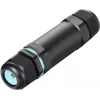 Sygonix SY-5498972 Αδιάβροχος συνδετήρας καλωδίου με βιδωτές κλέμες, IP68, 3-πολικός, 32 mm x 118 mm, Μαύρο