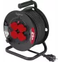 Sygonix SY-10236129 Καρούλι καλωδίου μαύρο βύσμα Schuko 25m 4 πρίζες