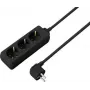 SYGONIX SY-4892462 Πολύπριζο χωρίς διακόπτη, 6 υποδοχές Schuko, καλώδιο 1,5 m, μαύρο