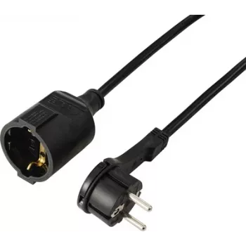 Sygonix SY-7165294 Καλώδιο επέκτασης 16 A μαύρο 3,00 m H05VV-F 3G 1,5 mm²