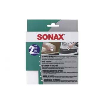 SONAX Σφουγγάρι καθαρισμού με μελαμίνη, συσκευασία 3 τεμ., Λευκό, 100 x 60 x 25 mm 416000