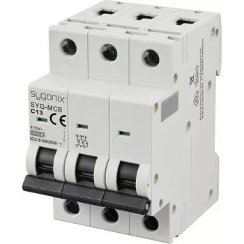 Sygonix SY-6441082 Αυτόματος διακόπτης προστασίας γραμμής 3πολικός, χαρακτηριστική C, 13 A, 415 V AC, 6 kA