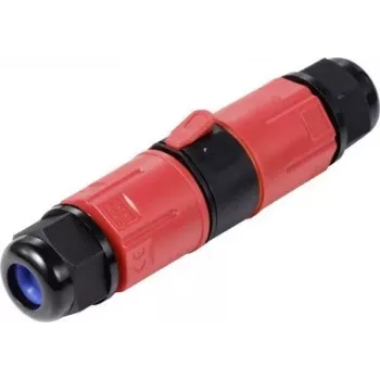Sygonix SY-6748350 Σύνδεσμος καλωδίου 3πολικός αδιάβροχος με κλέμες, IP68, 450 V, 24 A, Μαύρο