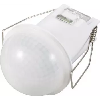 Sygonix SY-6733032 360° εντοιχισμένος ανιχνευτής κίνησης PIR οροφής, 230 V ρελέ, 2000 W, εμβέλεια 6 m, λευκό