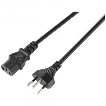 Sygonix SY-5243896 καλώδιο σύνδεσης συσκευής CEE 7/7 σε IEC C13 γωνιακό 5 m μαύρο