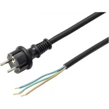 Sygonix SY-6029108 Καλώδιο τροφοδοσίας Schuko σε IEC C13 3m Μαύρο