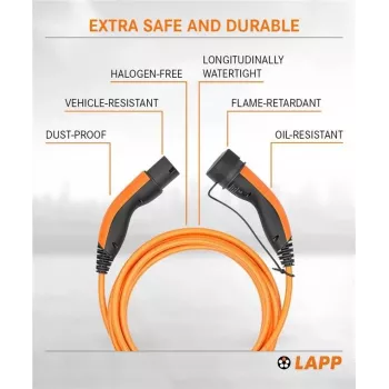 LAPP Type 2 Καλώδιο φόρτισης EV 11 kW 3m Πορτοκαλί 75743