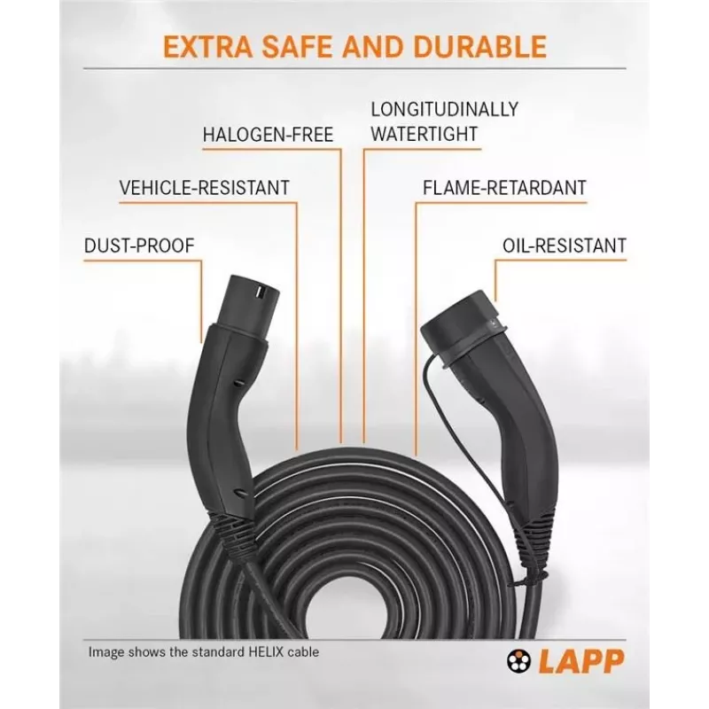 Lapp Mobility Type 2 Helix Καλώδιο φόρτισης 22 kW 7 m Μαύρο