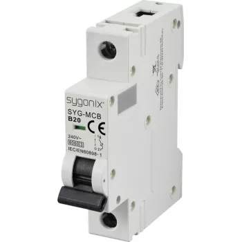 Sygonix SY-6440882 SYG-MCB 1P/B20/6KA Διακόπτης προστασίας γραμμής 1-πολικός 20 A 240 V AC