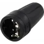 Sygonix SY-6618472 Πρίζα Schuko TPE 250 V/AC μαύρο