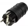 Sygonix SY-6618468 Βύσμα Schuko TPE 250 V/AC μαύρο IP44