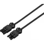 Sygonix SY-6676368 Καλώδιο επέκτασης 1,5 m μαύρο