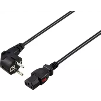 Sygonix SY-6733072 Καλώδιο τροφοδοσίας IEC C13 με ασφάλεια, CEE 7/7 σε IEC C13, 2 m, μαύρο
