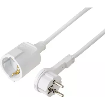 Sygonix SY-7170030 Καλώδιο επέκτασης 16 A λευκό 2,00 m H05VV-F 3G 1,5 mm²