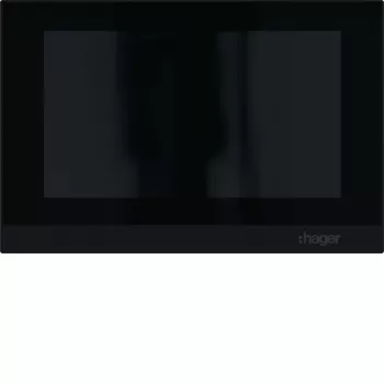 Hager RTQ601X Εσωτερικός σταθμός βίντεο IP Λειτουργία ανοιχτής ακρόασης 2-συρμάτων Οθόνη αφής 7 inch Λευκό