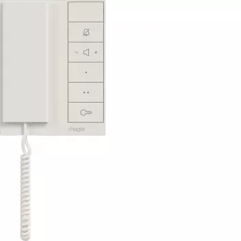 Hager RTQ640X Εσωτερικός σταθμός ήχου με ακουστικό για 2-συρμάτων IP-Bus, Polarweiß